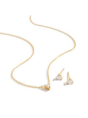 18K Gold Plated Necklace and Earring Set